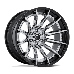 Fuel 1PC - Fuel Off Road FC403 BURN 22x12 6x5.5 -44mm Chrome/Gloss Black FC403PB22126844N - Image 1