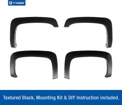 TYGER Auto - Tyger TG-FF6C4288 4PC 6.5' 8' Bed Blk Textured Fender Flares for 07-13 Silverado - Image 2