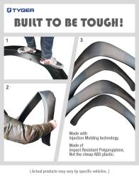 TYGER Auto - Tyger TG-FF6D4328 4PC Black Textured Fender Flares for 19-21 Dodge Ram 1500 - Image 5