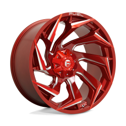 Fuel 1PC - Fuel Off Road D754 REACTION 24x12 5x5.0/5.5 -44mm Candy Red/Milled D75424205747 - Image 1