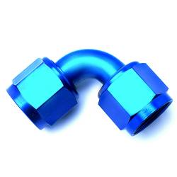 SpeedFx - SpeedFX 560890 Coupler Fitting -8AN x 90-DEG Full Swivel Blue Anodized Alum EACH - Image 1