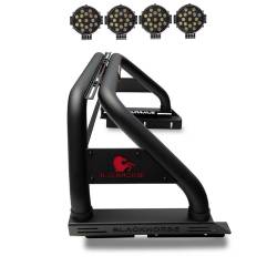 Black Horse Off Road - Black Horse RB007BK-PLB Classic Roll Bar w/7.0" Blk LED for 05-21 Frontier - Image 1