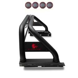 Black Horse Off Road - Black Horse RB007BK-PLFR Classic Roll Bar w/5.3" LED's SS for 05-21 Frontier - Image 1