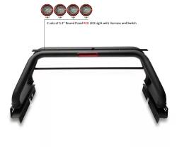 Black Horse Off Road - Black Horse RB007BK-PLFR Classic Roll Bar w/5.3" LED's SS for 05-21 Frontier - Image 2