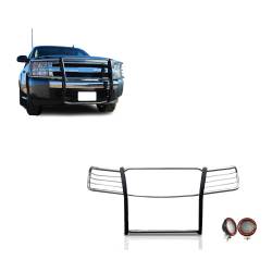 Black Horse Off Road - Black Horse 17A035700A2MSS-PLFR SS Grille Guard w/LED for 07-13 Silverado 1500 - Image 1