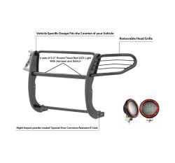 Black Horse Off Road - Black Horse 17FJ28MA-PLFR Black Grille Guard w/LED for 11-15 Ford Explorer - Image 2