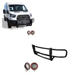 Black Horse Off Road - Black Horse 17FOTRMA-PLFR Black SPARTAN Grille Guard for Transit 150/250/350 - Image 1