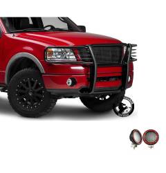 Black Horse Off Road - Black Horse 17FP28MA-PLFR Black Grille Guard w/LED for 04-08 Ford F150 - Image 2