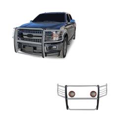 Black Horse Off Road - Black Horse 17FP32MSS-PLFR SS Grille Guard w/LED for 2015-2025 Ford F150 - Image 1