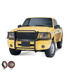 Black Horse Off Road - Black Horse 17FR20MA-PLFR Black Grille Guard w/LED for Edge/Ranger - Image 2