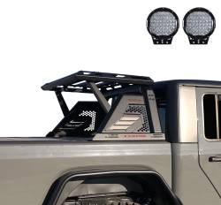 Black Horse Off Road - Black Horse AR2-04BA3-PL69B ArmourII Roll Bar Kit 9" LED's Black Colorado/Canyon - Image 2