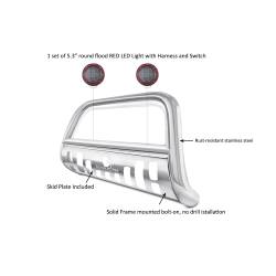 Black Horse Off Road - Black Horse CBS-TOD1109SP-PLFR Bull Bar Kit 5.3" LED for 05-15 Toyota Tacoma - Image 2