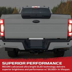 Recon - Recon 26418FDBKWH 15" LED Mini Tailgate Light Bar Red/White 17-23 Super Duty - Image 3