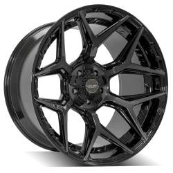 4PLAY - 4PLAY Wheels 4P06 22x12 5x5.0/5.5 -44mm Black/Brushed 4P06-22120-5D55-44BBT - Image 1