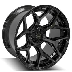 4PLAY - 4PLAY Wheels 4P06 22x12 5x5.0/5.5 -44mm Black/Brushed 4P06-22120-5D55-44BBT - Image 3