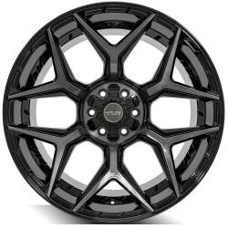 4PLAY - 4PLAY Wheels 4P06 22x12 6x5.5/135 -44mm Black/Brushed 4P06-22120-6D55-44BBT - Image 2