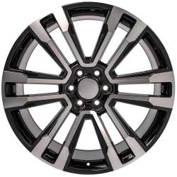 OE Wheels LLC - OE Wheels CV44 24x10 6x5.5 24mm Black/Machined CV44-24100-6550-24MB - Image 2