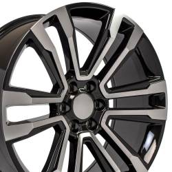 OE Wheels LLC - OE Wheels CV44 24x10 6x5.5 24mm Black/Machined CV44-24100-6550-24MB - Image 3