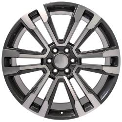 OE Wheels LLC - OE Wheels CV44 24x10 6x5.5 24mm Hyper Black/Machined CV44-24100-6550-24MHB - Image 2