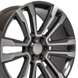 OE Wheels LLC - OE Wheels CV44 24x10 6x5.5 24mm Hyper Black/Machined CV44-24100-6550-24MHB - Image 3