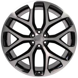 OE Wheels LLC - OE Wheels CV98B 26x10 6x5.5 24mm Black/Machined CV98B-26100-6550-24MB - Image 2
