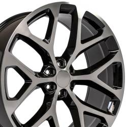 OE Wheels LLC - OE Wheels CV98B 26x10 6x5.5 24mm Black/Machined CV98B-26100-6550-24MB - Image 3