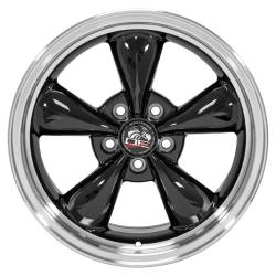 OE Wheels LLC - OE Wheels FR01 17x9 5x4.5 24mm Black/Machined FR01-17090-5450-24BM - Image 2