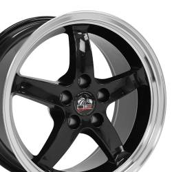 OE Wheels LLC - OE Wheels FR04B 17x9 5x4.5 24mm Black/Machined FR04B-D17090-5450-24BM - Image 1