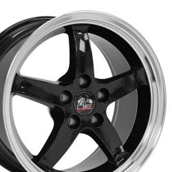 OE Wheels LLC - OE Wheels FR04B 17x9 5x4.5 24mm Black/Machined FR04B-D17090-5450-24BM - Image 3