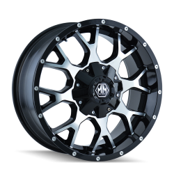 Mayhem - Mayhem 8015 WARRIOR 18x9 5x4.5/5.0 18mm Black/Machined 8015-8956B18 - Image 1