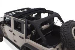Bushwacker - Bushwacker Trail Armor Fastback Soft Top Black Twill for Wrangler JK 4DR 14925 - Image 1