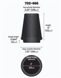 Airaid - Airaid 702-466 Performance Replacement Cold Air Intake Filter Black Dry Filter - Image 2