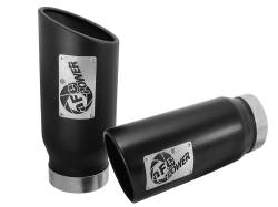 aFe Power - aFe Power 4" IN/5" OUT Bolt-On Matte Black Stainless Exhaust Tips 49T40506-B12 - Image 1