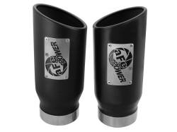 aFe Power - aFe Power 4" IN/5" OUT Bolt-On Matte Black Stainless Exhaust Tips 49T40506-B12 - Image 2