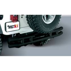 Rugged Ridge 11570.02 3" Double Tube Rear Bumper w/Hitch for Jeep CJ