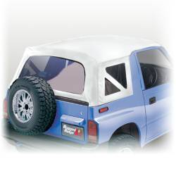 Rugged Ridge - Rugged Ridge 53702.52 Soft Top White Denim Clear Windows 88-94 Suzuki Sidekicks - Image 1