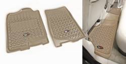 Rugged Ridge - Rugged Ridge 83989.01 Floor Liners Kit Tan Chevrolet & GMC Fullsize Pickup/SUV - Image 1