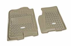 Rugged Ridge TL-83901.02 Front Tan Floor Liner Set 99-12 GM 1/2/3500 Crew Cab