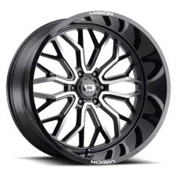 Vision Wheel - Vision Wheels 402 Riot 24x12 6x5.5 -51mm Machined/Black 402-24283GBMF-51 - Image 1