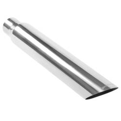 MagnaFlow Exhaust Products - MagnaFlow 35144 Stainless Tip Round 45-DEG Slash Cut 3.50 x 22 2.5" ID - Image 1
