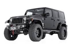 Rough Country Suspension Systems - Rough Country 1062 Front Stubby Winch Bumper Black for Wrangler JK - Image 3