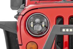 Rough Country Suspension Systems - Rough Country RCH5000 7" Round LED Headlights for Wrangler TJ/JK - Image 1