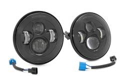 Rough Country Suspension Systems - Rough Country RCH5000 7" Round LED Headlights for Wrangler TJ/JK - Image 5