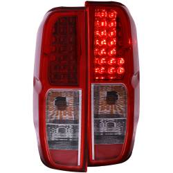 Anzo USA Chrome LED Red/Clear Lens Taillight Set for Frontier 311071