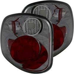 Anzo USA Chrome Euro Smoked Lens Taillight Set Ford F150 Flareside 211176