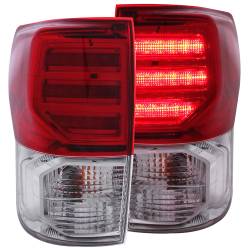 Anzo USA Chrome LED Red/Clear Lens Taillight Set for Tundra 311204