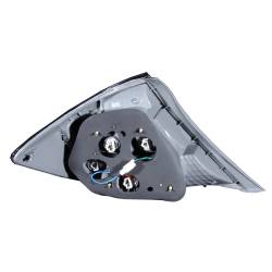 Anzo USA Chrome LED Smoked Lens Taillight Set Honda Civic Sedan 321306