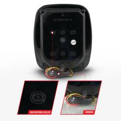 Anzo USA - Anzo USA Chrome LED Red/Clear Taillights Lens for Wrangler CJ/YJ/TJ 861082 - Image 4