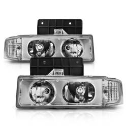 Anzo USA Chrome Crystal Headlight Set Chevrolet Astro/GMC Safari 111001