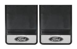 Gatorback - Gatorback 19"x24" Rear Dually Black Mud Flaps Ford Oval Logo GB1924F-B - Image 1